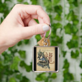 Chinesischer blauer Drache-personalisierter Schlüsselanhänger (Hand)