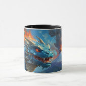 Chinesischer Blauer Drache und Vulkan Tasse (Zentrum)