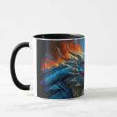 Chinesischer Blauer Drache und Vulkan Tasse (Links)