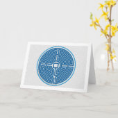 chinesischer blauer Stein des Stromkreises des Karte (Gelbe Blume)