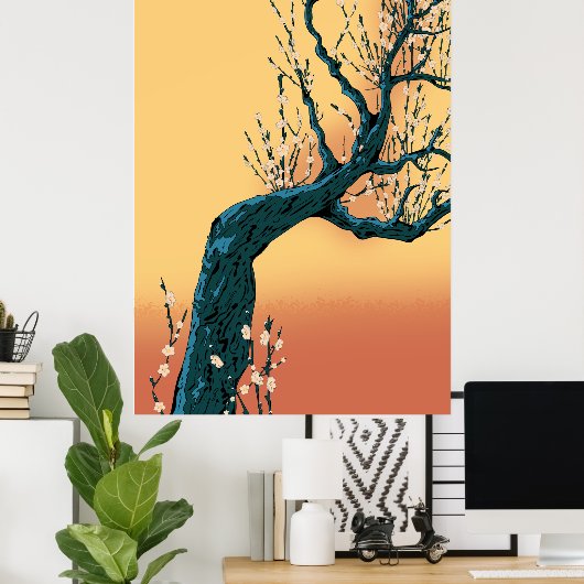 Chinesischer Blossom Poster (Heimbüro)