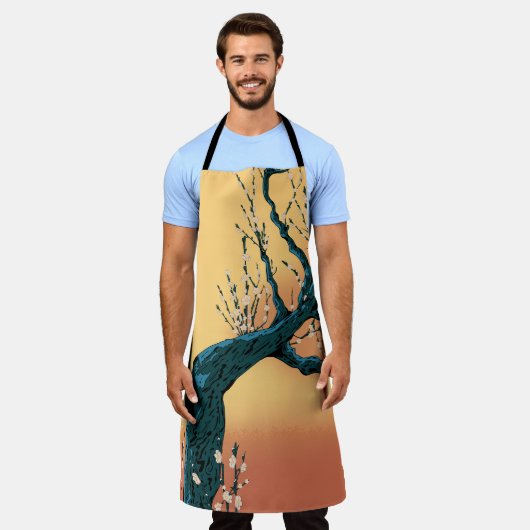 Chinesischer Blossom Schürze (Getragen)