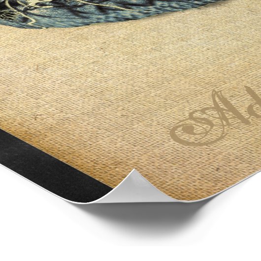 Chinesischer Blue Dragon Custom Print Poster (Ecke)