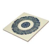 Chinesischer Blue Leaf Ring on White Background ~ Fliese (Seite)