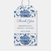 Chinesischer Blumenstrauß und weißer Polterabend G Geschenkanhänger (Vorderseite)