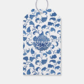 Chinesischer Blumenstrauß und weißer Polterabend G Geschenkanhänger (Rückseite)