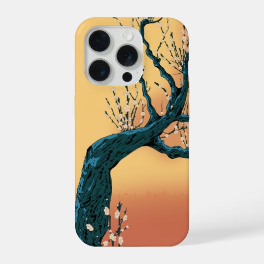 Chinesischer Blütenbaum iPhone Hülle (Rückseite)
