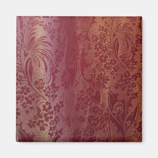 Chinesischer Brokat Pink Magnet (Vorne)