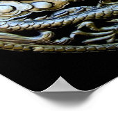 Chinesischer Bronze-Drache/Orientalischer Geschenk Poster (Ecke)