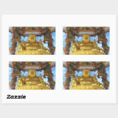 Chinesischer Buddha Rechteckiger Aufkleber (Blatt)