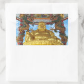 Chinesischer Buddha Rechteckiger Aufkleber (Tasche)