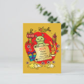 Chinesischer Cartoon für Neujahrsdrache Postkarte (Stehend Vorderseite)