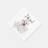 Chinesischer Crested Dog Wedding Cocktail Napkins Serviette (Ecke)