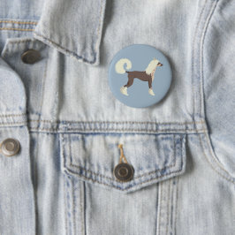 Chinesischer Crested Hund Button
