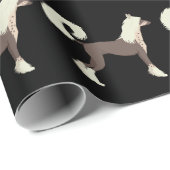 Chinesischer Crested Hund Geschenkpapier (Rolleneckpunkt)