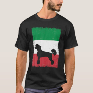 Chinesischer Crested Hund Italien Flagge Italienis T-Shirt