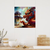 Chinesischer Drache (11) Poster (Küche)