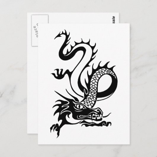 Chinesischer Drache (13) Postkarte (Vorne/Hinten)