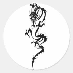 Chinesischer Drache (1) Runder Aufkleber