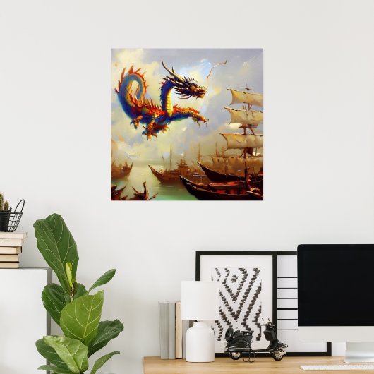 Chinesischer Drache (20) Poster (Heimbüro)