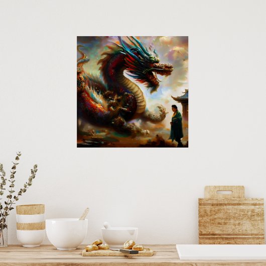 Chinesischer Drache (23) Poster (Küche)