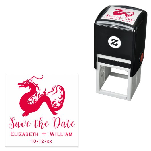 Chinesischer Drache #2 Hochzeit Das Datum speicher Permastempel (Beispiel)