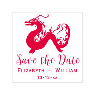Chinesischer Drache #2 Hochzeit Das Datum speicher Permastempel