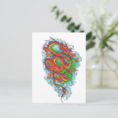 Chinesischer Drache 2 Postkarte (Stehend Vorderseite)