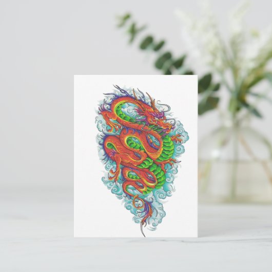 Chinesischer Drache 2 Postkarte (Stehend Vorderseite)