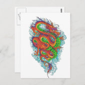 Chinesischer Drache 2 Postkarte (Vorne/Hinten)