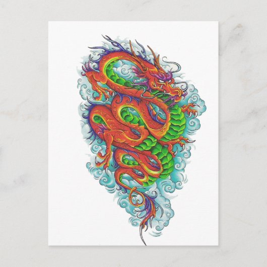 Chinesischer Drache 2 Postkarte (Vorderseite)