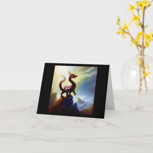 Chinesischer Drache (3) Karte (Gelbe Blume)