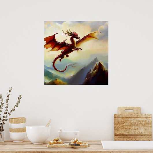 Chinesischer Drache (7) Poster (Küche)