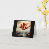 Chinesischer Drache (9) Karte (Gelbe Blume)