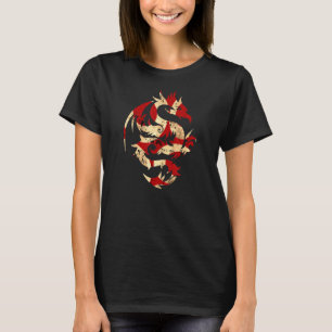 Chinesischer Drache Asiatischer Feuerdrache Flying T-Shirt
