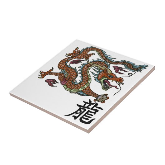 Chinesischer Drache auf Fliese (Seite)
