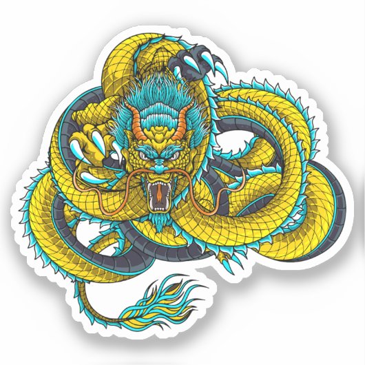 Chinesischer Drache Aufkleber (Vorderseite)