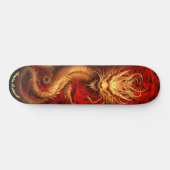 Chinesischer Drache aus Red & Gold Skateboard (Horizontal)