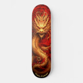 Chinesischer Drache aus Red & Gold Skateboard (Vorderseite)