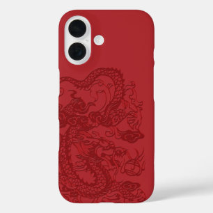 Chinesischer Drache aus Rot iPhone 16 Hülle