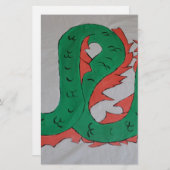 Chinesischer Drache Briefpapier (Vorne/Hinten)
