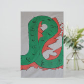 Chinesischer Drache Briefpapier (Stehend Vorderseite)