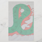 Chinesischer Drache Briefpapier (Rückseite)
