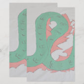 Chinesischer Drache Briefpapier (Vorne/Hinten)