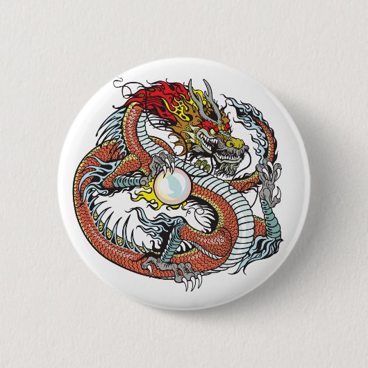 chinesischer Drache Button (Vorderseite)