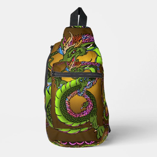 Chinesischer Drache Crossbody Bag (Vorderseite)