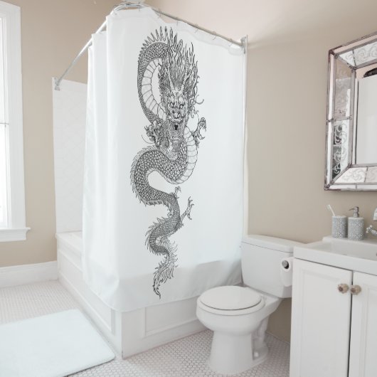 Chinesischer Drache Duschvorhang (Beispiel)