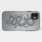 Chinesischer Drache, Edelstahl-Effekt Case-Mate iPhone Hülle (Rückseite (Horizontal))