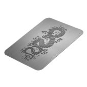 Chinesischer Drache, Effekt aus rostfreiem Stahl Magnet (Linke Seite)