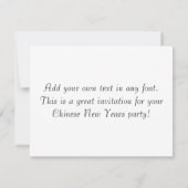 Chinesischer Drache Einladung (Rückseite)